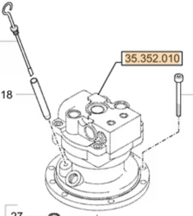Case 31M9-10152SG8 - Swing motor for Construction machinery: picture 1 Case 31M9-10152SG8 - Swing motor for Construction machinery: picture 1