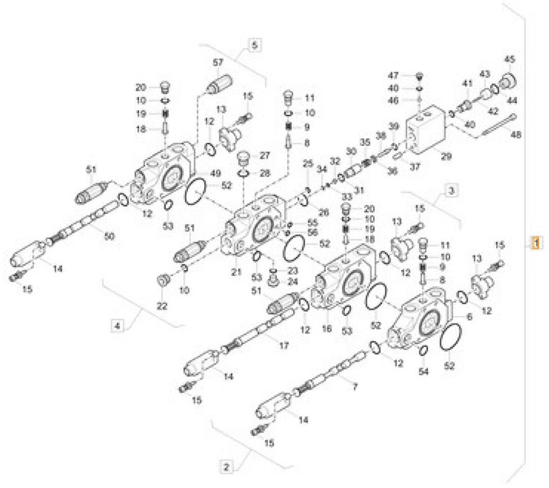 Case 31MJ10110 - Hydraulic valve for Construction machinery: picture 1 Case 31MJ10110 - Hydraulic valve for Construction machinery: picture 1