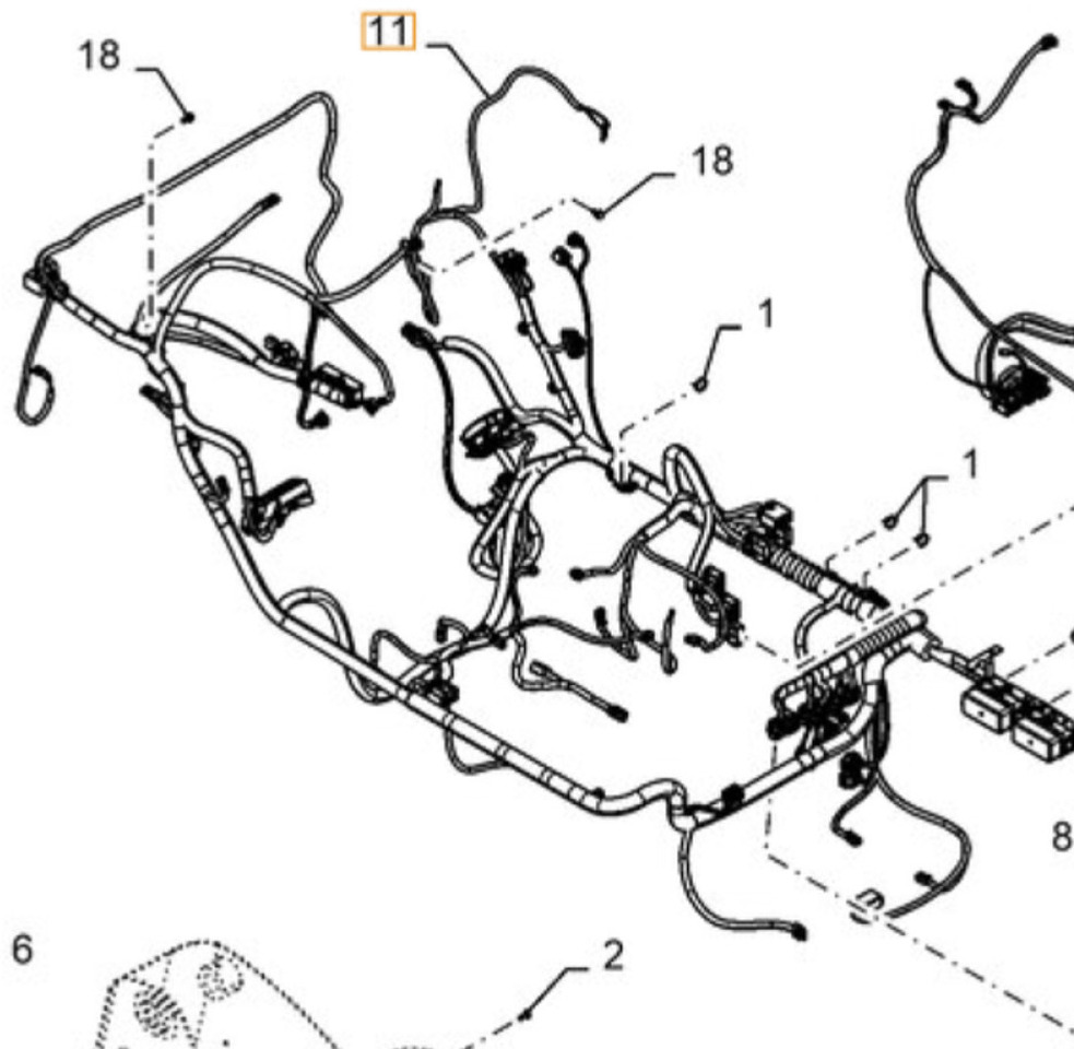 Case 47696882 - 49911238R - Cables/ Wire harness for Construction machinery: picture 1 Case 47696882 - 49911238R - Cables/ Wire harness for Construction machinery: picture 1