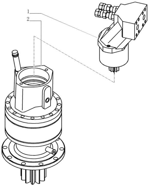 Case 71491070 - 71491030 - Swing motor for Construction machinery: picture 1 Case 71491070 - 71491030 - Swing motor for Construction machinery: picture 1