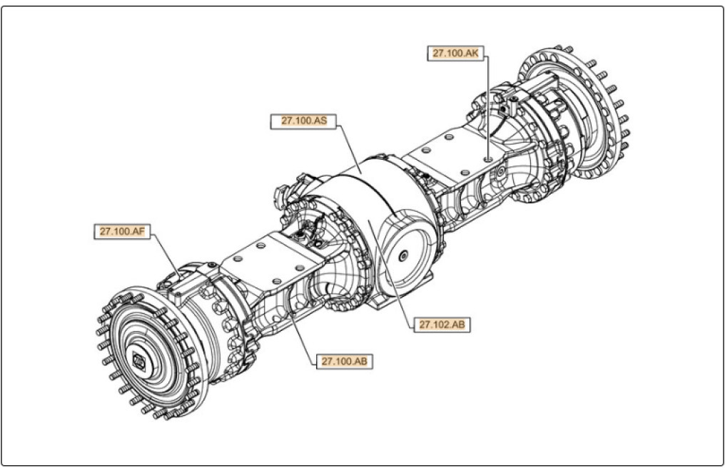 Case 84259022 - Rear axle for Construction machinery: picture 1 Case 84259022 - Rear axle for Construction machinery: picture 1