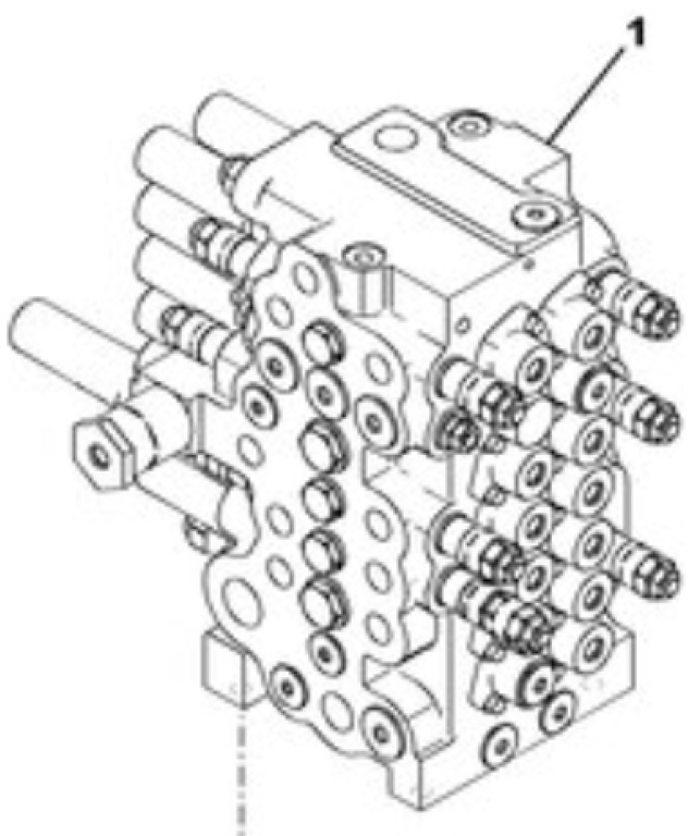 Case KAJ25770 - Hydraulic valve for Construction machinery: picture 1 Case KAJ25770 - Hydraulic valve for Construction machinery: picture 1