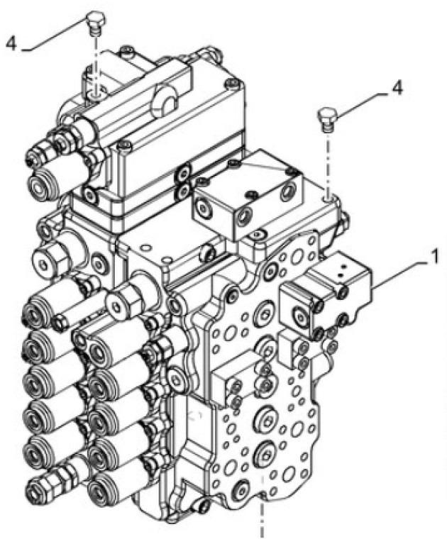 Case KNJ21951 - Hydraulic valve for Construction machinery: picture 1 Case KNJ21951 - Hydraulic valve for Construction machinery: picture 1