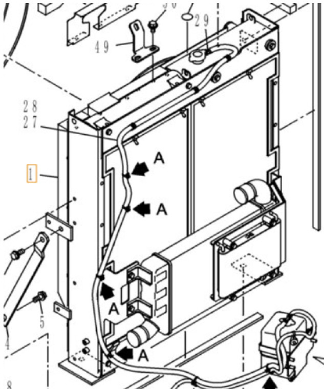 Case KRH15390 - Radiator for Construction machinery: picture 1 Case KRH15390 - Radiator for Construction machinery: picture 1