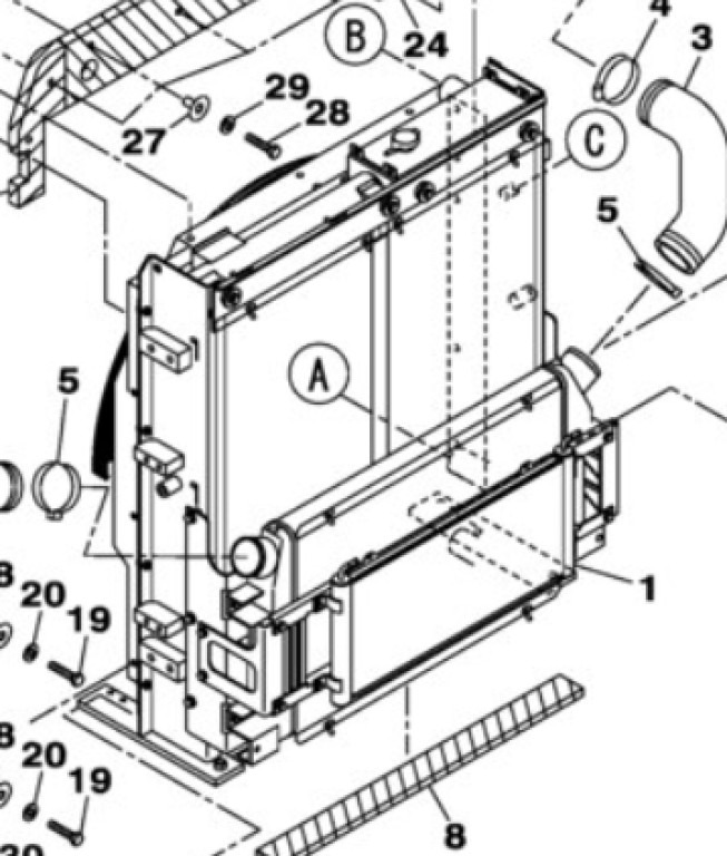Case KTH11421 - Radiator for Construction machinery: picture 1 Case KTH11421 - Radiator for Construction machinery: picture 1