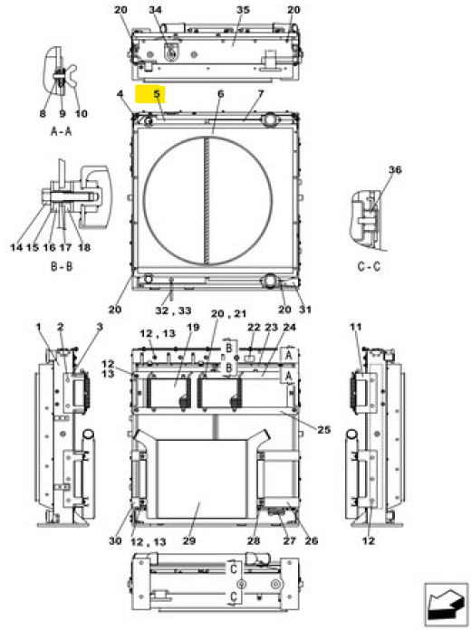 Case LN003980 - Radiator for Construction machinery: picture 1 Case LN003980 - Radiator for Construction machinery: picture 1