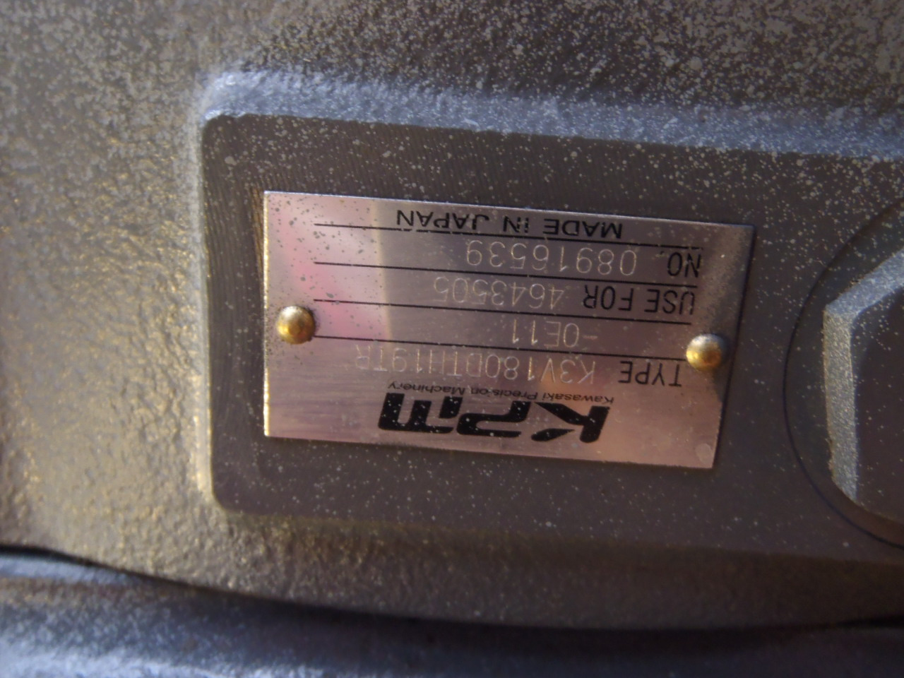 Kawasaki K3V180DTH19TR-OE11 - 4643505 - Hydraulic pump for Construction machinery: picture 3 Kawasaki K3V180DTH19TR-OE11 - 4643505 - Hydraulic pump for Construction machinery: picture 3