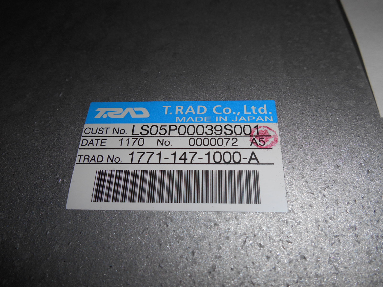 Kobelco LS05P00039F1 - LS05P00039F3 - Radiator for Construction machinery: picture 3 Kobelco LS05P00039F1 - LS05P00039F3 - Radiator for Construction machinery: picture 3