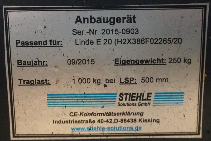 STIEHLE Hubgerüst - Attachment for Material handling equipment: picture 5 STIEHLE Hubgerüst - Attachment for Material handling equipment: picture 5