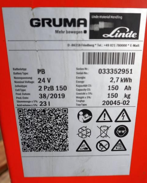 GRUMA 24 Volt 2 PzB 150 Ah - Battery: picture 5 GRUMA 24 Volt 2 PzB 150 Ah - Battery: picture 5