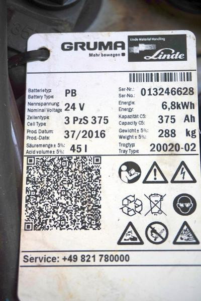 GRUMA 24 Volt 3 PzS 375 Ah - Battery: picture 2 GRUMA 24 Volt 3 PzS 375 Ah - Battery: picture 2