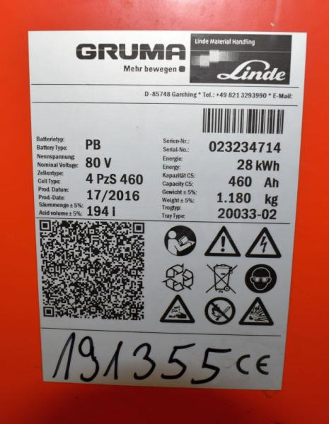 GRUMA 80 Volt 4 PzS 460 Ah - Battery: picture 5 GRUMA 80 Volt 4 PzS 460 Ah - Battery: picture 5