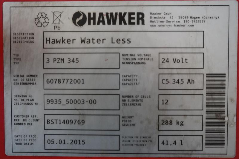 HAWKER 24 Volt 3 PzS 345 Ah - Battery: picture 5 HAWKER 24 Volt 3 PzS 345 Ah - Battery: picture 5