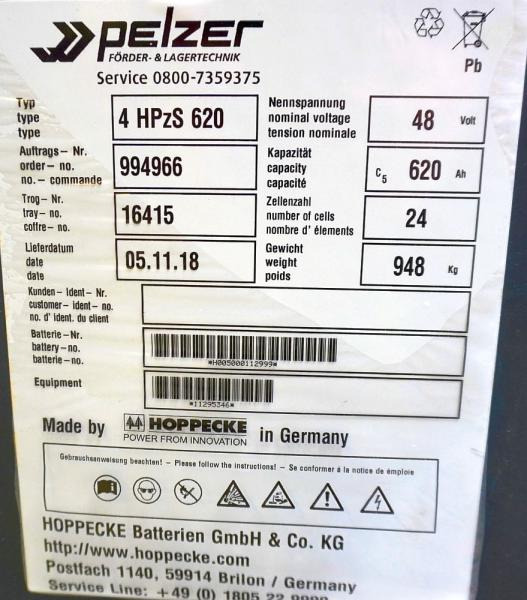 HOPPECKE 48 Volt 4 PzS 620 Ah - Battery: picture 5 HOPPECKE 48 Volt 4 PzS 620 Ah - Battery: picture 5