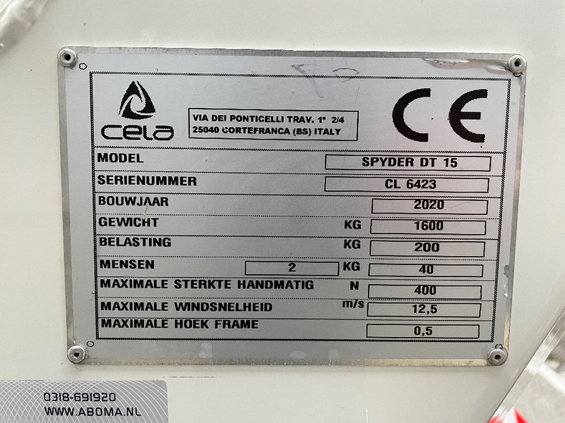 Cela DT 15 - Articulated boom, Spider lift: picture 4 Cela DT 15 - Articulated boom, Spider lift: picture 4
