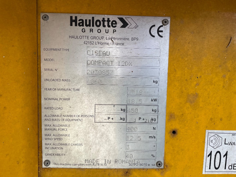 Haulotte Compact 12 DX - Scissor lift: picture 3 Haulotte Compact 12 DX - Scissor lift: picture 3