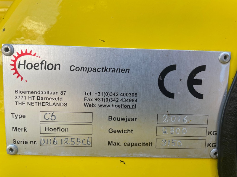 Hoeflon C 6 SOLD - Mini crane: picture 3 Hoeflon C 6 SOLD - Mini crane: picture 3