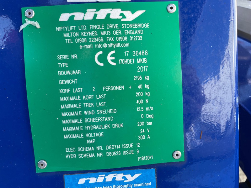 Niftylift 170 H D E T SOLD - Trailer: picture 3 Niftylift 170 H D E T SOLD - Trailer: picture 3