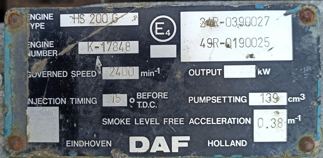 DAF HS200 G ATI F2700 BOVA - Engine and parts for Truck: picture 1 DAF HS200 G ATI F2700 BOVA - Engine and parts for Truck: picture 1