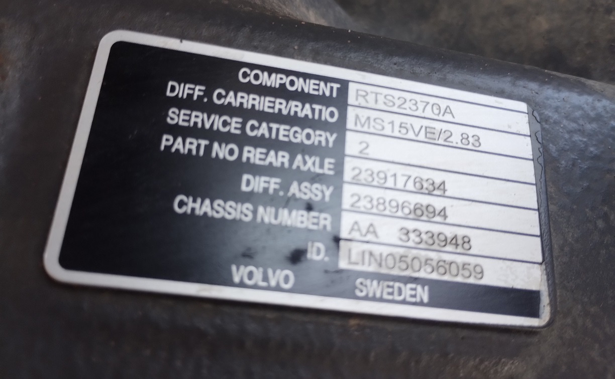 VOLVO FH 6X4 2023 RTS2370A 2.83 LIFTING AXLE - Axle and parts: picture 3 VOLVO FH 6X4 2023 RTS2370A 2.83 LIFTING AXLE - Axle and parts: picture 3
