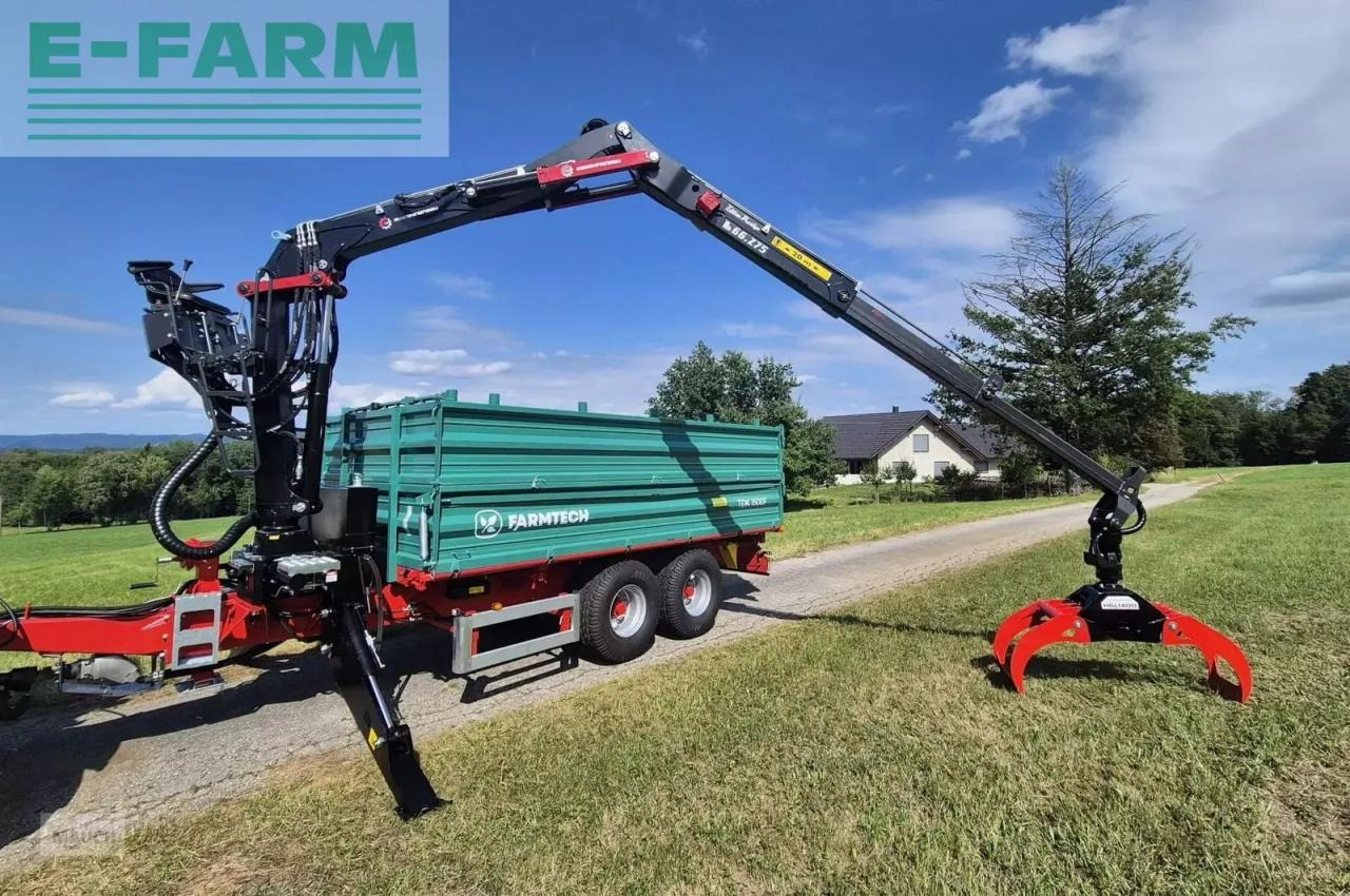 Farmtech tdk 1500f + kran - Farm tipping trailer/ Dumper: picture 2 Farmtech tdk 1500f + kran - Farm tipping trailer/ Dumper: picture 2