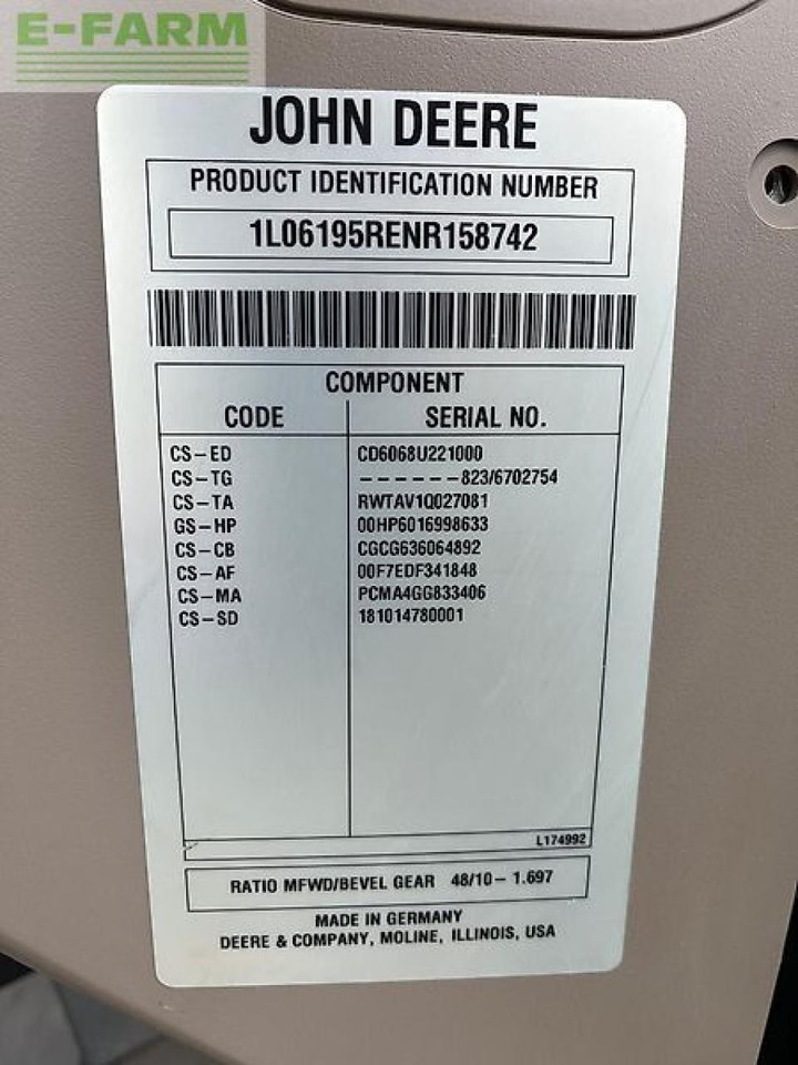 Farm tractor John Deere 6r195: picture 30 Farm tractor John Deere 6r195: picture 30