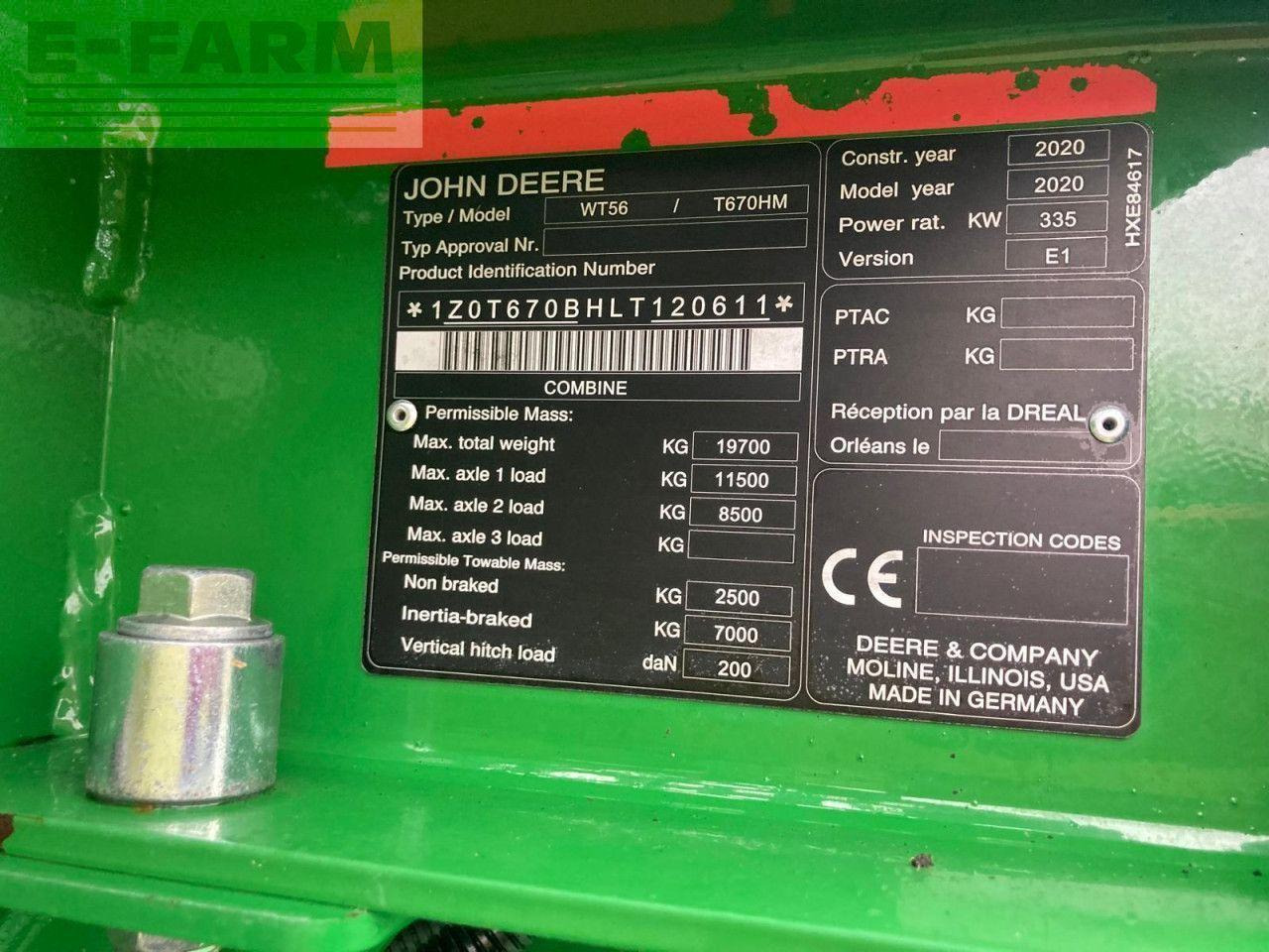 John Deere T670I HILLMASTER - Combine harvester: picture 4 John Deere T670I HILLMASTER - Combine harvester: picture 4