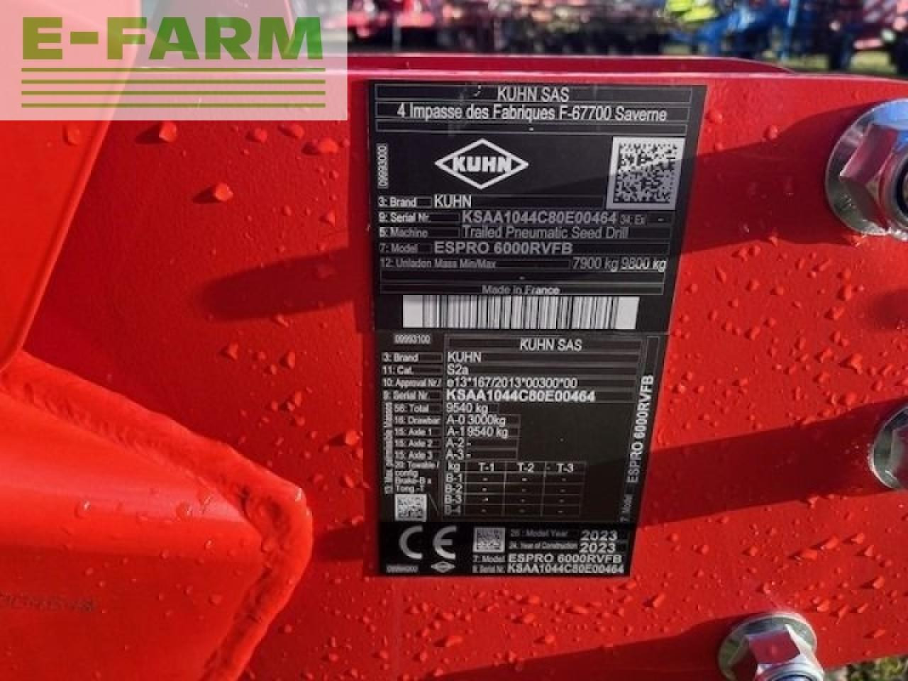 Kuhn espro r 6000 vistaflow - Seed drill: picture 2 Kuhn espro r 6000 vistaflow - Seed drill: picture 2