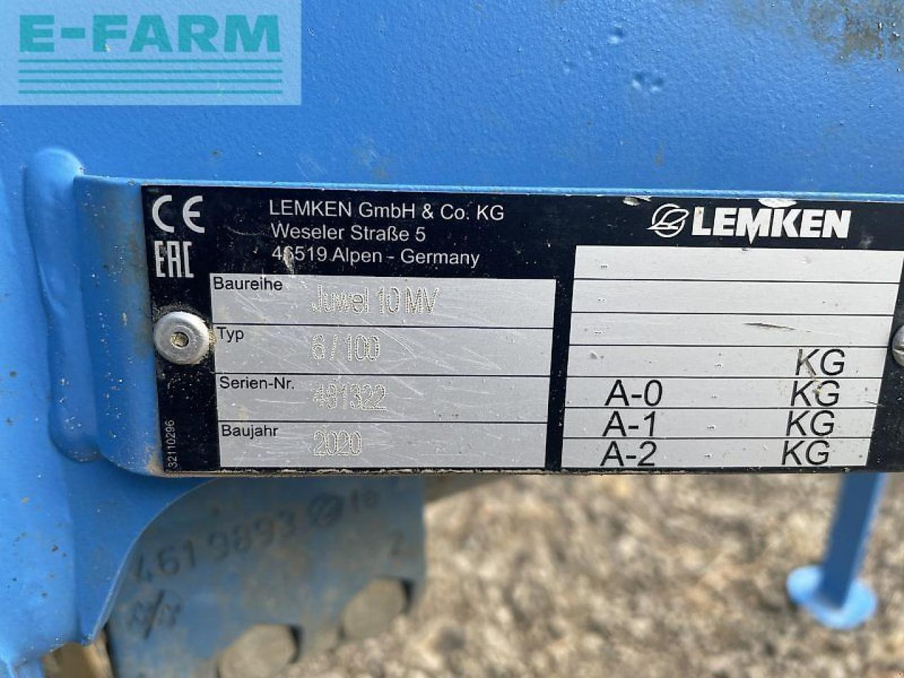 Lemken juwel 10mv 6/100 - Plow: picture 2 Lemken juwel 10mv 6/100 - Plow: picture 2