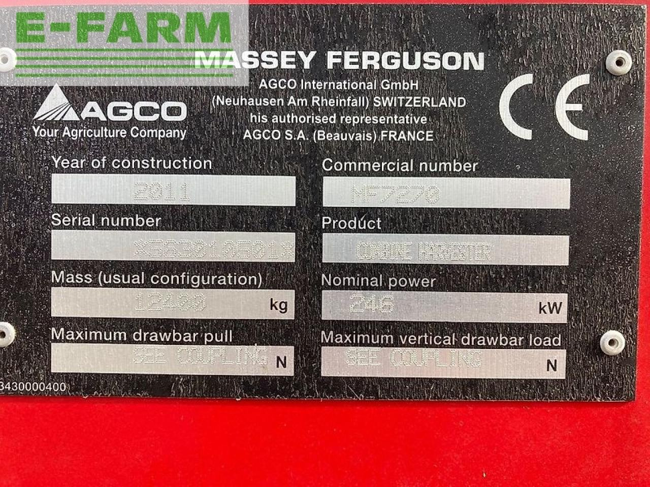 Combine harvester Massey Ferguson beta 7270: picture 10 Combine harvester Massey Ferguson beta 7270: picture 10