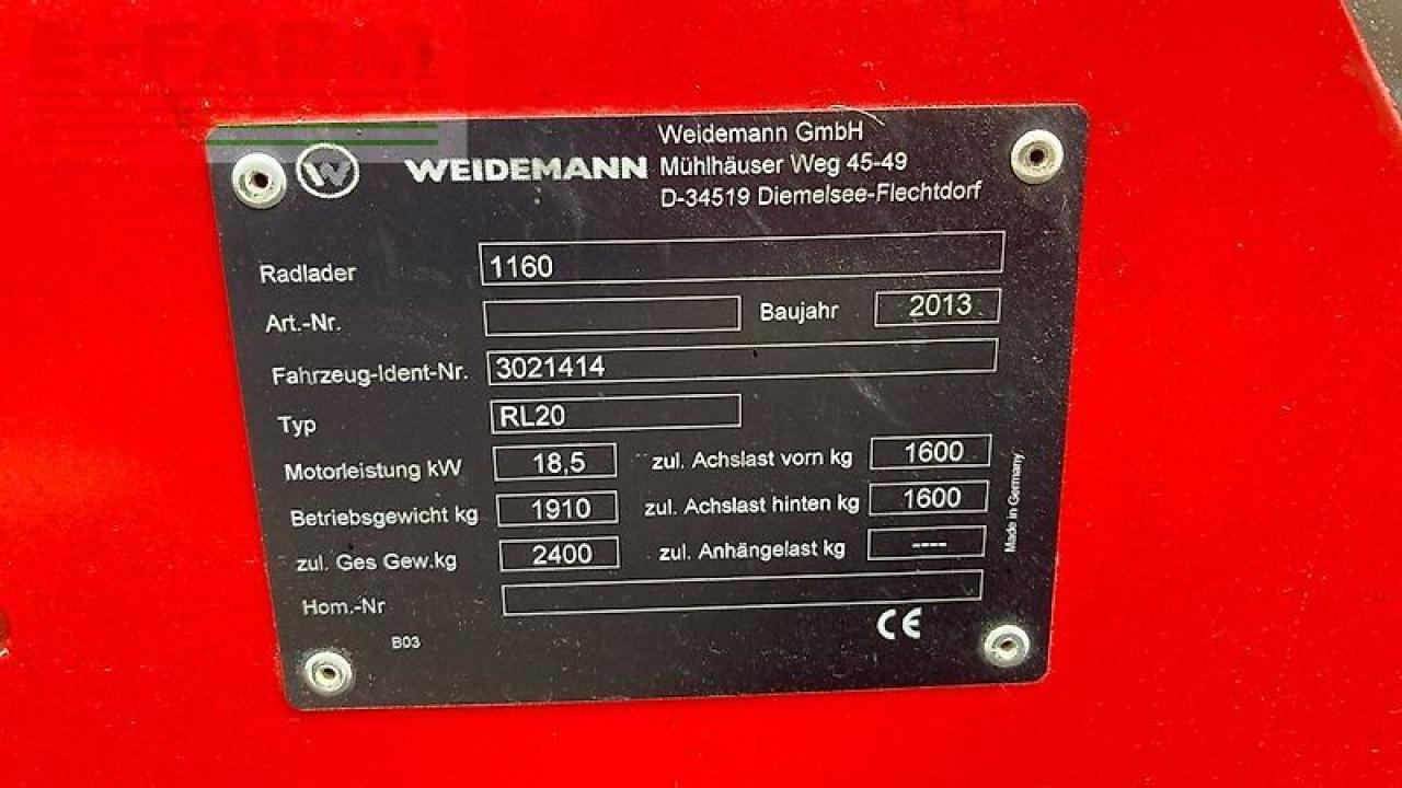Mini excavator Weidemann 1160: picture 12