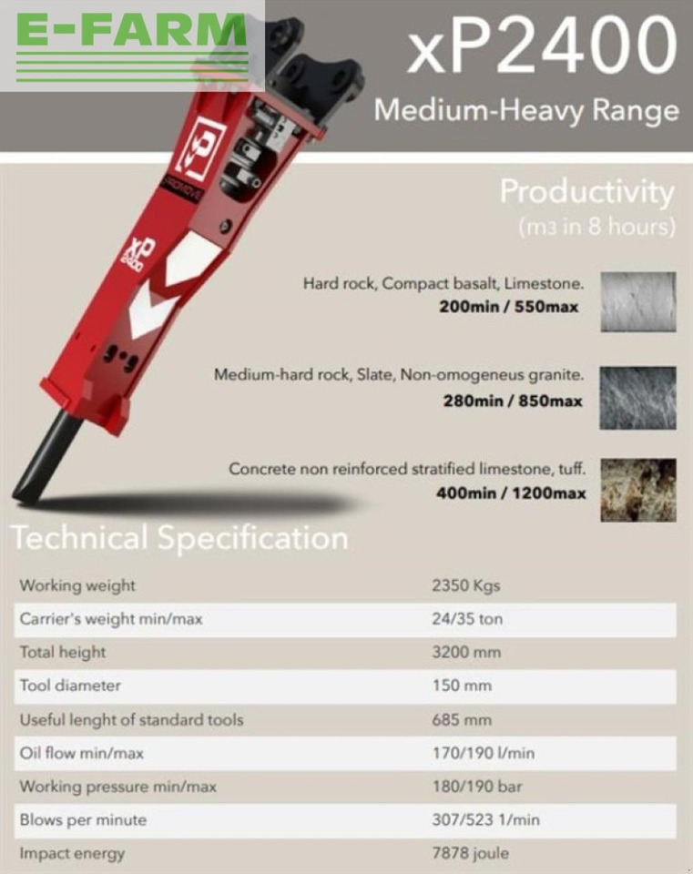 Xp2400 - Hydraulic hammer for Construction machinery: picture 2 Xp2400 - Hydraulic hammer for Construction machinery: picture 2