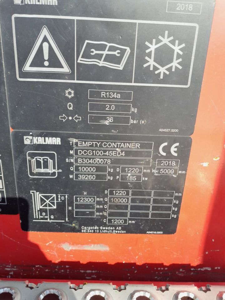 Kalmar DCG100-45ED4 - Reach stacker: picture 3 Kalmar DCG100-45ED4 - Reach stacker: picture 3