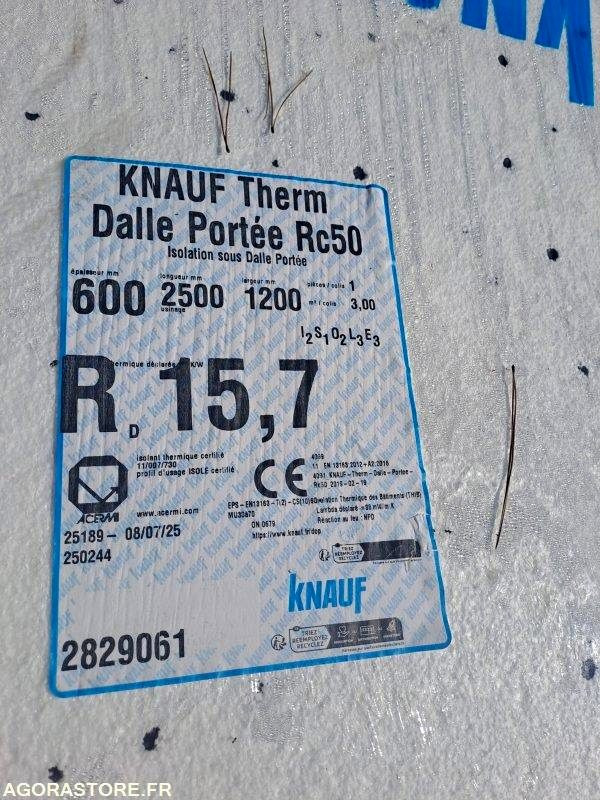 Panneaux isolants KNAUF Therm Dalle Portée Rc50 2500 x 1200 x 600 mm - Tool/ Equipment: picture 3 Panneaux isolants KNAUF Therm Dalle Portée Rc50 2500 x 1200 x 600 mm - Tool/ Equipment: picture 3