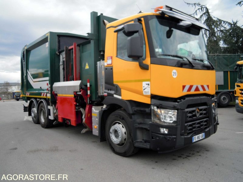 Renault 6x2 Gamme C équipé d'une benne à chargement latéral Maxxum Robopac 23m3 - Garbage truck: picture 1 Renault 6x2 Gamme C équipé d'une benne à chargement latéral Maxxum Robopac 23m3 - Garbage truck: picture 1