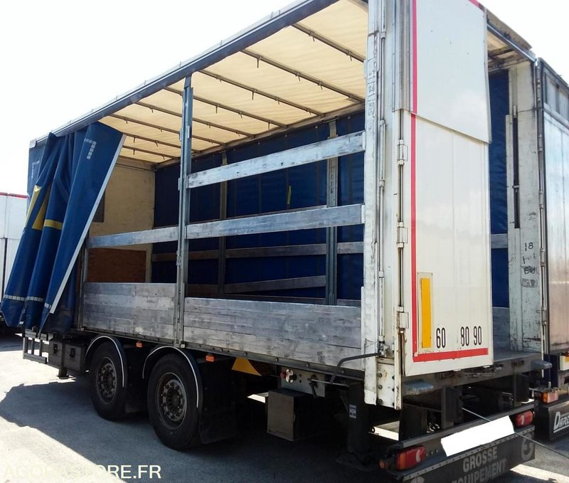 SEMI REMORQUE PLSC 18T - TOIT RELEVABLE - RIDEAUX COULISSANTS - Semi-trailer: picture 1 SEMI REMORQUE PLSC 18T - TOIT RELEVABLE - RIDEAUX COULISSANTS - Semi-trailer: picture 1