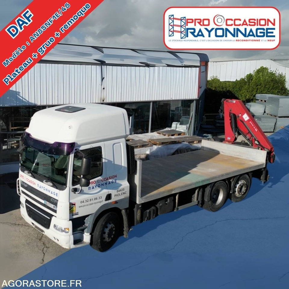 Camion DAF plateau avec grue HMF + Remorque Lecitrail – Prêt à travailler ! - Truck: picture 1 Camion DAF plateau avec grue HMF + Remorque Lecitrail – Prêt à travailler ! - Truck: picture 1