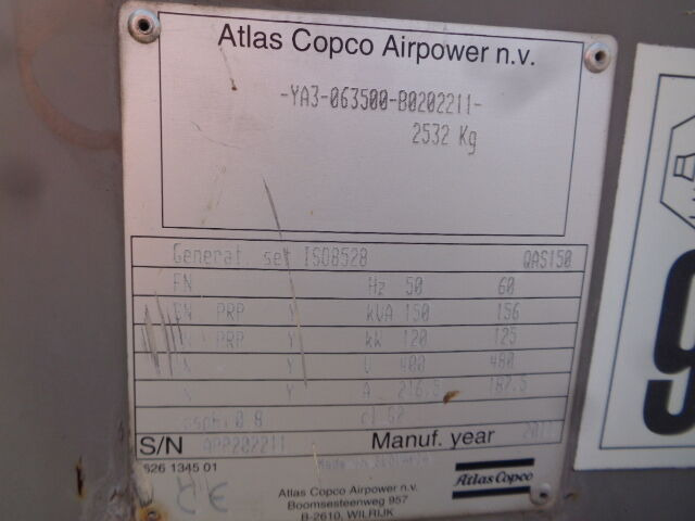 Generator set Atlas Copco QAS 150 KVA: picture 18