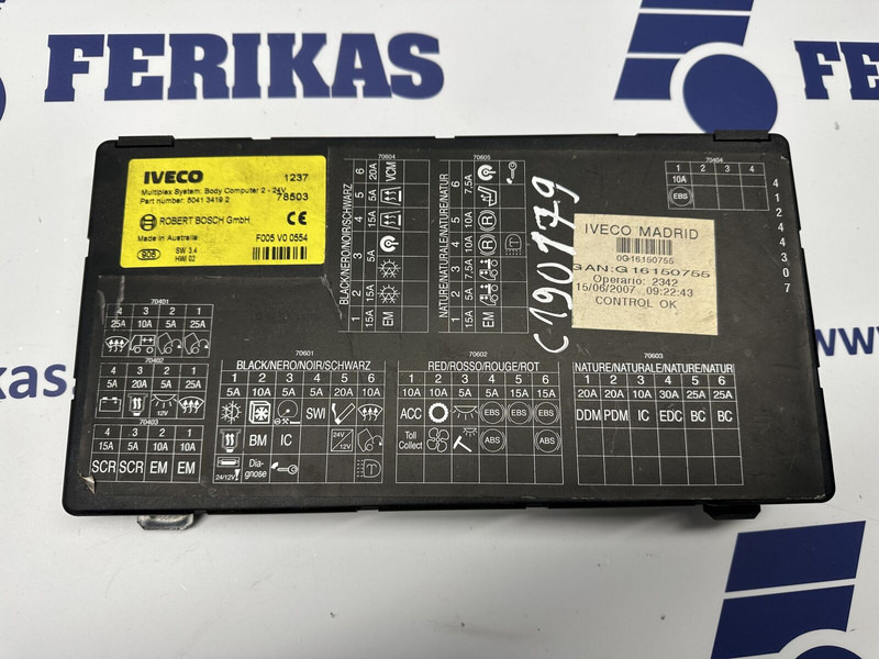 Iveco Multiplex System Body Computer 2 - ECU for Truck: picture 1 Iveco Multiplex System Body Computer 2 - ECU for Truck: picture 1