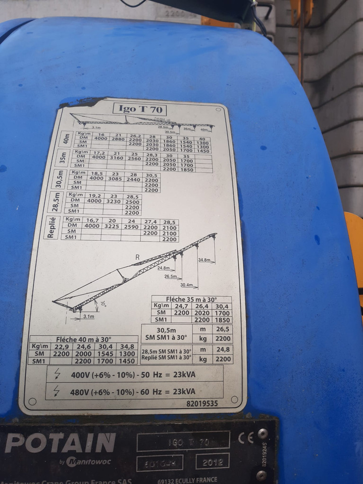 Potain IGO T70A - Self-erecting tower crane: picture 2 Potain IGO T70A - Self-erecting tower crane: picture 2