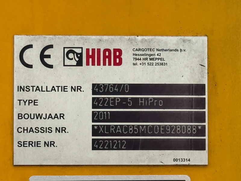 Dropside/ Flatbed truck, Crane truck DAF CF 85.410 8X2 HIAB 422EP5 + REMOTE CONTROL: picture 19