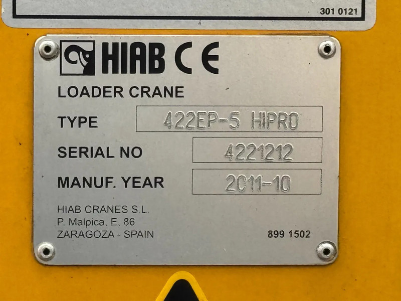 Dropside/ Flatbed truck, Crane truck DAF CF 85.410 8X2 HIAB 422EP5 + REMOTE CONTROL: picture 20