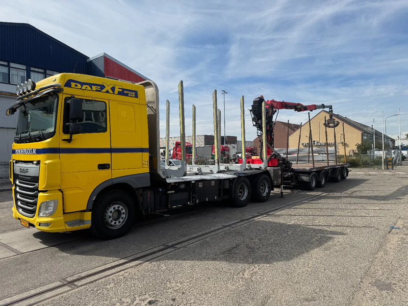 DAF XF 510 6X4 EURO 6 PALFINGER Q150Z + GRIJPER + KELBERG HANGER INTARDER - Dropside/ Flatbed truck, Crane truck: picture 1 DAF XF 510 6X4 EURO 6 PALFINGER Q150Z + GRIJPER + KELBERG HANGER INTARDER - Dropside/ Flatbed truck, Crane truck: picture 1