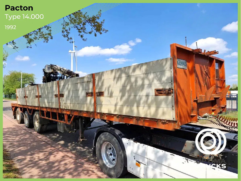 Pacton 3 AS ZONDER KRAAN / SANS GRUE - Dropside/ Flatbed semi-trailer: picture 1 Pacton 3 AS ZONDER KRAAN / SANS GRUE - Dropside/ Flatbed semi-trailer: picture 1