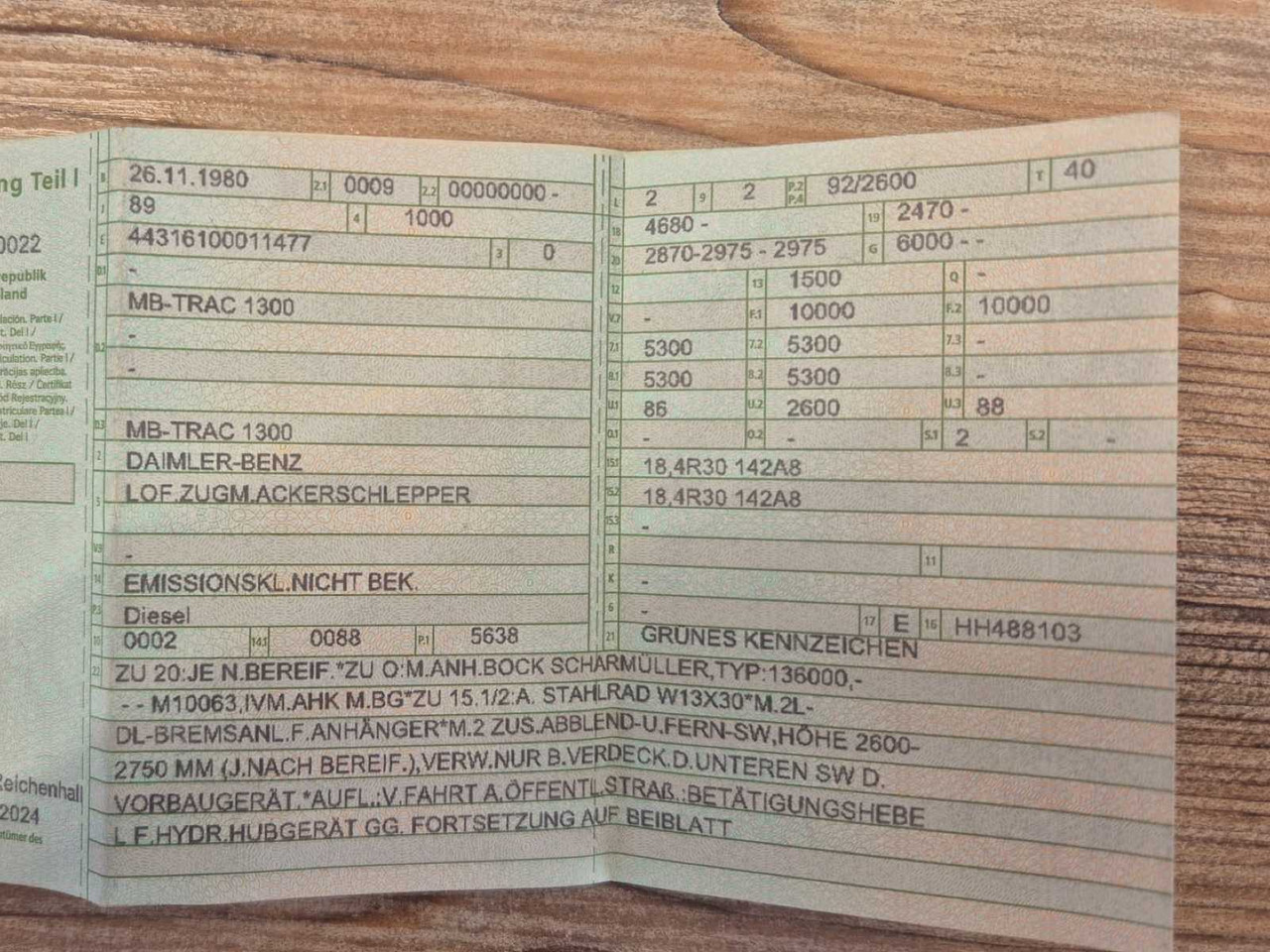 Farm tractor DAIMLER-BENZ MB-TRAC 1300 FRONT LOADER: picture 9