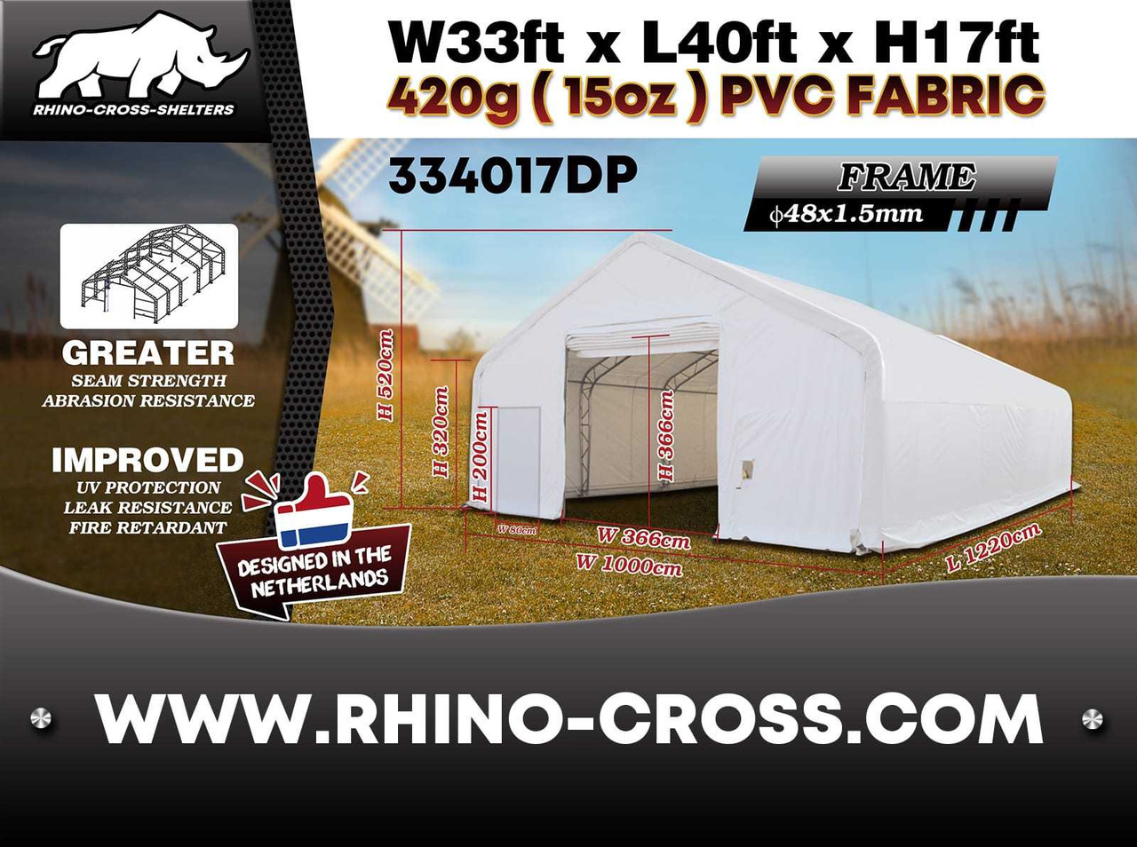 Rhino-Cross-Shelter 334017DP - 12,2x10x5,2 m - Storage tank: picture 3 Rhino-Cross-Shelter 334017DP - 12,2x10x5,2 m - Storage tank: picture 3