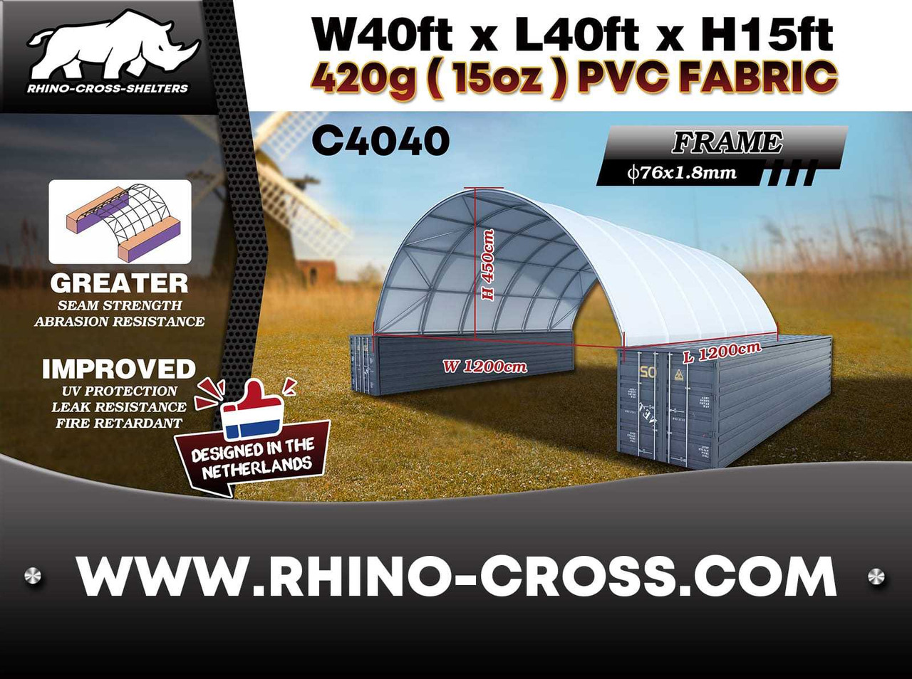 Rhino-Cross-Shelter C4040 - 12x12x4,5 m - Storage tank: picture 3 Rhino-Cross-Shelter C4040 - 12x12x4,5 m - Storage tank: picture 3