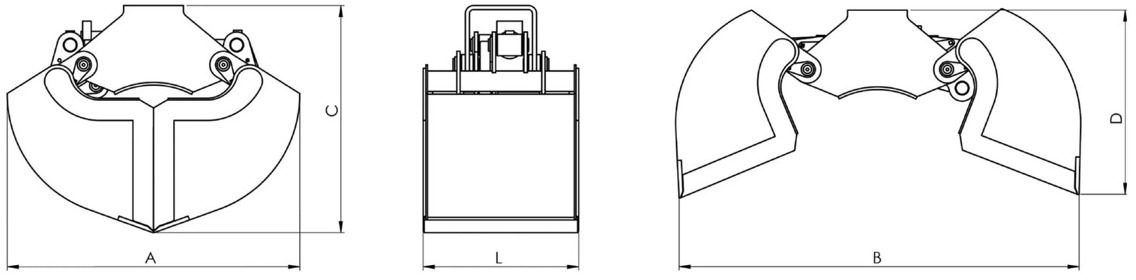 Greifer Holz Schrott Zweischallen m. Rotator - Attachment for Construction machinery: picture 5 Greifer Holz Schrott Zweischallen m. Rotator - Attachment for Construction machinery: picture 5