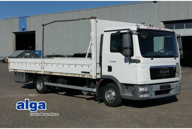 MAN 8.180 TGL BL 4x2, AHK, 3. Sitz, Gerüstbau - Dropside/ Flatbed truck: picture 1 MAN 8.180 TGL BL 4x2, AHK, 3. Sitz, Gerüstbau - Dropside/ Flatbed truck: picture 1