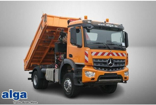 Mercedes-Benz 1835 AK Arocs 4x4, Meiller, Fassi F135AC, Funk - Tipper: picture 1 Mercedes-Benz 1835 AK Arocs 4x4, Meiller, Fassi F135AC, Funk - Tipper: picture 1